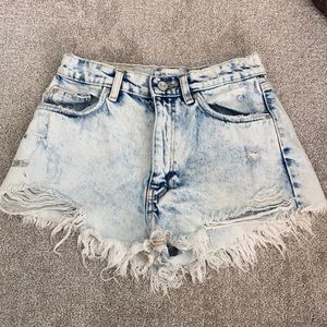 Light washed Zara Jean shorts